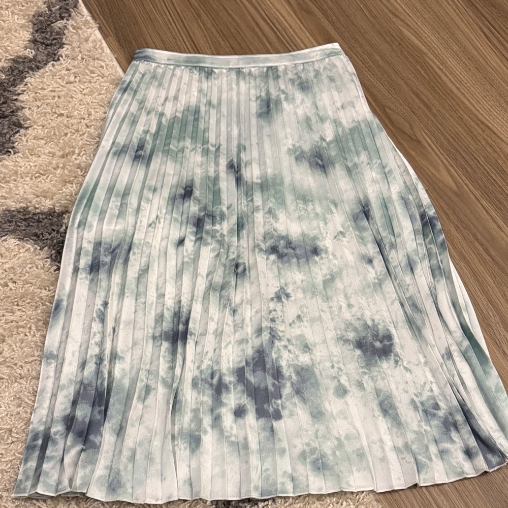 Abercrombie & Fitch Blue Tie-Dye A-Line Skirt